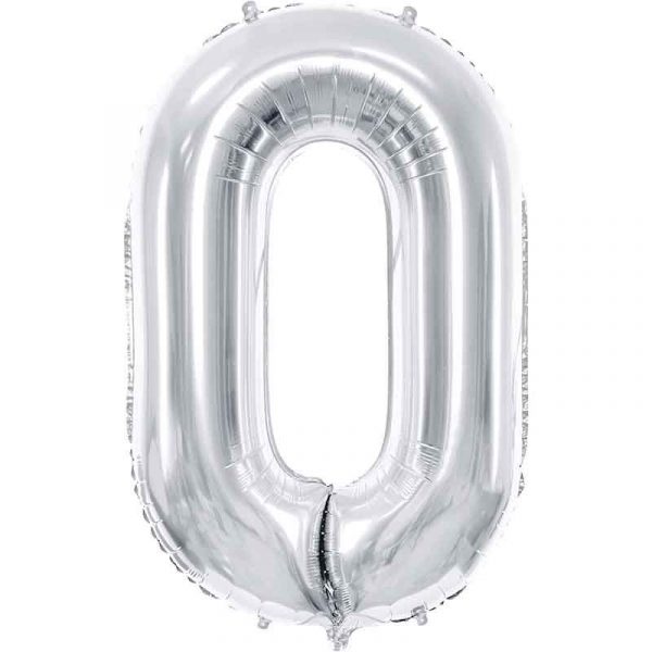 Kaleidoscope Jumbo Number 0 Silver Balloon Party Supplies Decorations Ideas Novelty Gift