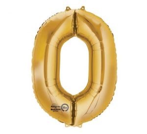 Anagram Jumbo Number 0 Gold Balloon Party Supplies Decorations Ideas Novelty Gift