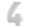 Grabo Jumbo Number 4 White Balloon Party Supplies Decorations Ideas Novelty Gift