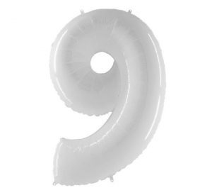 Grabo Jumbo Number 9 White Balloon Party Supplies Decorations Ideas Novelty Gift