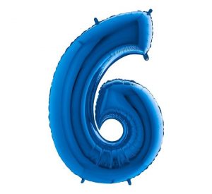 Grabo Jumbo Number 6 Blue Balloon Party Supplies Decorations Ideas Novelty Gift
