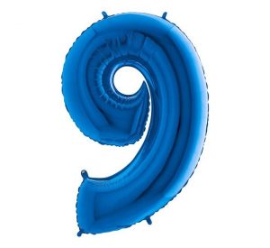 Grabo Jumbo Number 9 Blue Balloon Party Supplies Decorations Ideas Novelty Gift