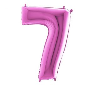 Grabo Jumbo Number 7 Fuchsia Balloon Party Supplies Decorations Ideas Novelty Gift