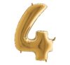 Grabo Jumbo Number 4 Gold Balloon Party Supplies Decorations Ideas Novelty Gift