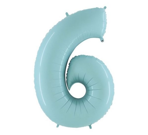 Grabo Jumbo Number 6 Pastel Blue Balloon Party Supplies Decorations Ideas Novelty Gift