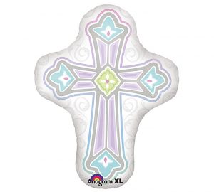 First Communion Cross Supershape Balloon Party Supplies Decorations Ideas Novelty Gift