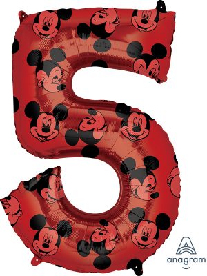 Mickey Mouse Jumbo Number 5 Balloon Party Supplies Decorations Ideas Novelty Gift