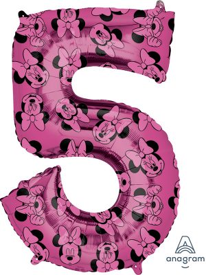 Minnie Mouse Jumbo Number 5 Balloon Party Supplies Decorations Ideas Novelty Gift