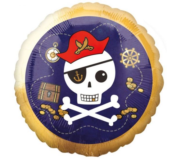 Pirate Skull Crossbones Standard Balloon Party Supplies Decorations Ideas Novelty Gift