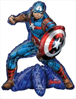 Captain America Air Fill Centrepiece Balloon Party Supplies Decorations Ideas Novelty Gift