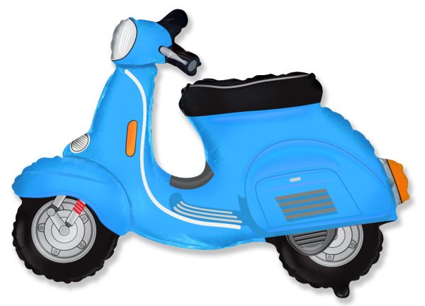 Blue Moped Scooter Shape Balloon Party Supplies Decorations Ideas Novelty Gift