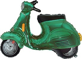 Green Moped Scooter Shape Balloon Party Supplies Decorations Ideas Novelty Gift
