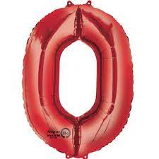 Anagram Jumbo Number 0 Red Balloon Party Supplies Decorations Ideas Novelty Gift