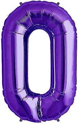 North Star Jumbo Number 0 Purple Balloon Party Supplies Decorations Ideas Novelty Gift