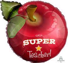 Super Teacher Apple Standard Balloon Party Supplies Decorations Ideas Novelty Gift