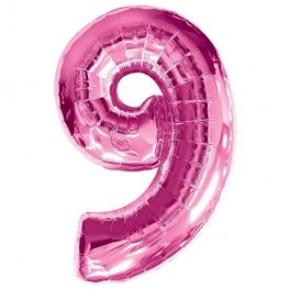 Anagram Jumbo Number 9 Magenta Balloon Old Style Party Supplies Decoration Ideas Novelty Gift 15920