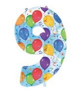 Anagram Jumbo Number 9 Balloon Print Balloon Old Style Party Supplies Decorations Ideas Novelty Gift