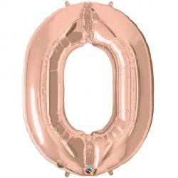 Qualatex Jumbo Number 0 Rose Gold Balloon Party Supplies Decorations Ideas Novelty Gift