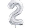 Unique Jumbo Number 2 Silver Balloon Party Supplies Decorations Ideas Novelty Gift