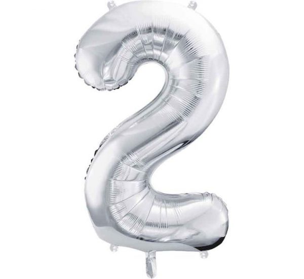 Unique Jumbo Number 2 Silver Balloon Party Supplies Decorations Ideas Novelty Gift