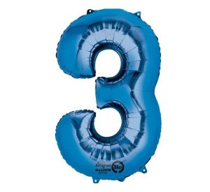 Anagram Jumbo Number 3 Blue Balloon Party Supplies Decorations Ideas Novelty Gift