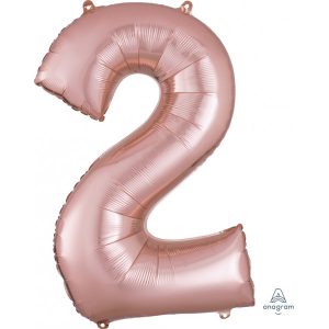 Anagram Jumbo Number 2 Rose Gold Balloon Party Supplies Decorations Ideas Novelty Gift