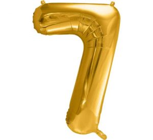 Kaleidoscope Jumbo Number 7 Gold Balloon Party Supplies Decorations Ideas Novelty Gift