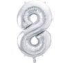 Unique Jumbo Number 8 Silver Balloon Party Supplies Decorations Ideas Novelty Gift