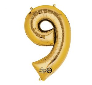 Anagram Jumbo Number 9 Gold Balloon Party Supplies Decorations Ideas Novelty Gift