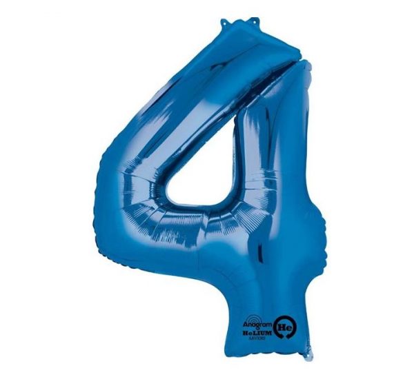 Anagram Jumbo Number 4 Blue Balloon Party Supplies Decorations Ideas Novelty Gift