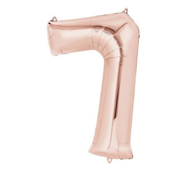 Anagram Jumbo Number 7 Rose Gold Balloon Party Supplies Decorations Ideas Novelty Gift