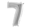 Anagram Jumbo Number 7 Silver Balloon (Old Style) Party Supplies Decorations Ideas Novelty Gift