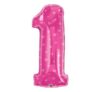 Qualatex Jumbo Number 1 Pink Hearts Balloon Party Supplies Decorations Ideas Novelty Gift