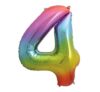 Unique Jumbo Number 4 Rainbow Balloon Party Supplies Decorations Ideas Novelty Gift