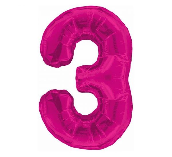 Unique Jumbo Number 3 Pink Balloon Party Supplies Decorations Ideas Novelty Gift