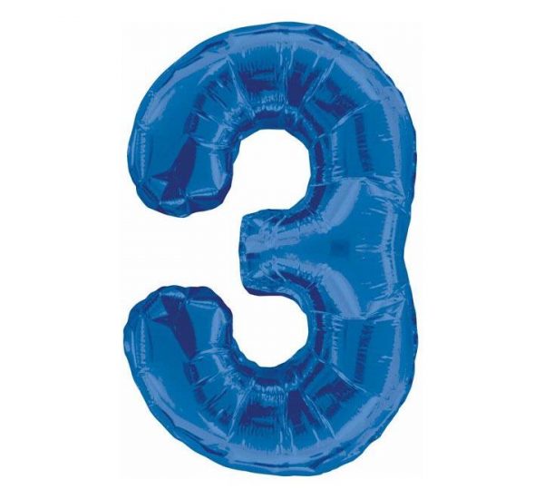 Unique Jumbo Number 3 Blue Balloon Party Supplies Decorations Ideas Novelty Gift