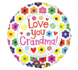 Love You Grandma Flowers Balloon Party Supplies Decorations Ideas Novelty Gift