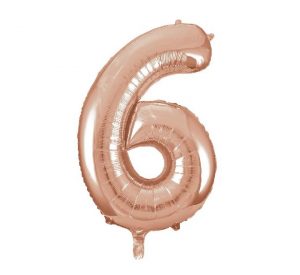 Unique Jumbo Number 6 Rose Gold Balloon Party Supplies Decorations Ideas Novelty Gift