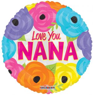Love You Nana Flowers Balloon Party Supplies Decorations Ideas Novelty Gift