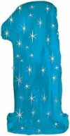 CTI Jumbo Number 1 Blue Sparkle Balloon Party Supplies Decorations Ideas Novelty Gift