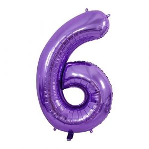 NorthStar Jumbo Number 6 Purple Balloon Party Supplies Decorations Ideas Novelty Gift
