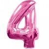 Anagram Jumbo Number 4 Magenta Balloon (Old Style) Party Supplies Decorations Ideas Novelty Gift