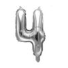 NorthStar Jumbo Number 4 Silver Balloon Party Supplies Decorations Ideas Novelty Gift