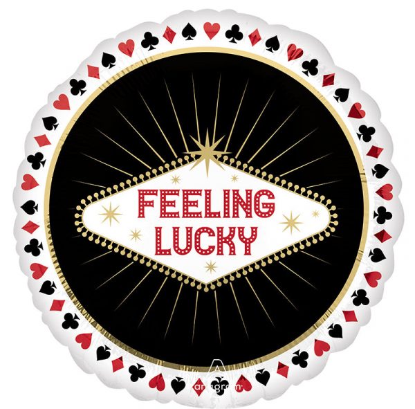 Casino Feeling Lucky 18in Balloon Party Supplies Decorations Ideas Novelty Gift 47413