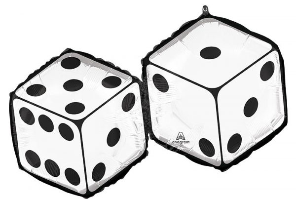 Casino Feeling Lucky Dice 30in Shape Balloon Party Supplies Decorations Ideas Novelty Gift 47412