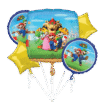 Super Mario Bros 5-Balloon Bouquet Party Supplies Decorations Ideas Novelty Gift 46356