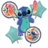 Stitch 5-Balloon Bouquet Party Supplies Decorations Ideas Novelty Gift 46615