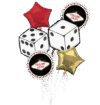 Casino Feeling Lucky 5-Balloon Bouquet Party Supplies Decorations Ideas Novelty Gift 474140
