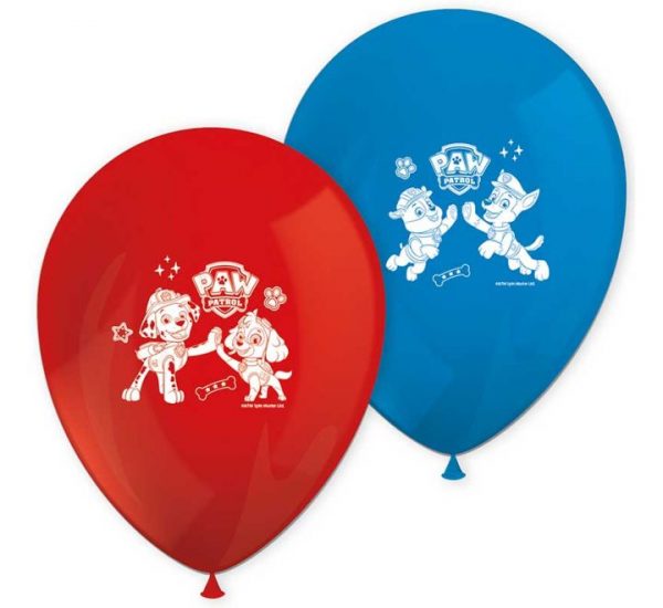 8pcs Paw Patrol Red & Blue Latex Balloons Party Supplies Decorations Ideas Novelty Gift