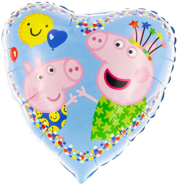 Peppa And George Pig Heart 18in Balloon Party Supplies Decoration Ideas Novelty Gift 611970